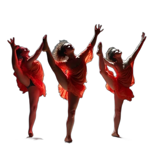 red, person, dancers, their transparent PNG cut-out