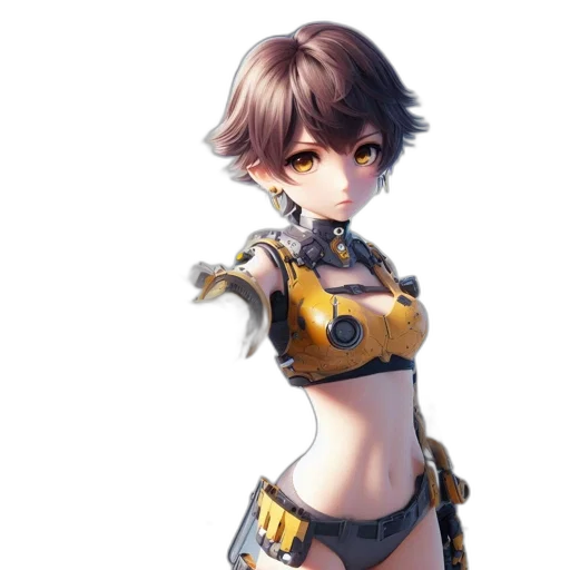 robot, staff, weapon, dress transparent PNG cut-out