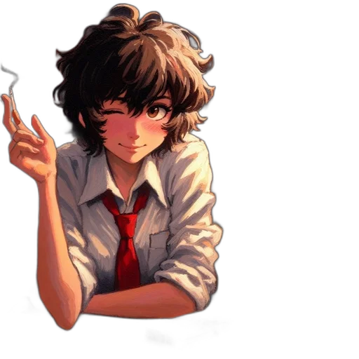 staff, weapon, face, hair transparent PNG cut-out
