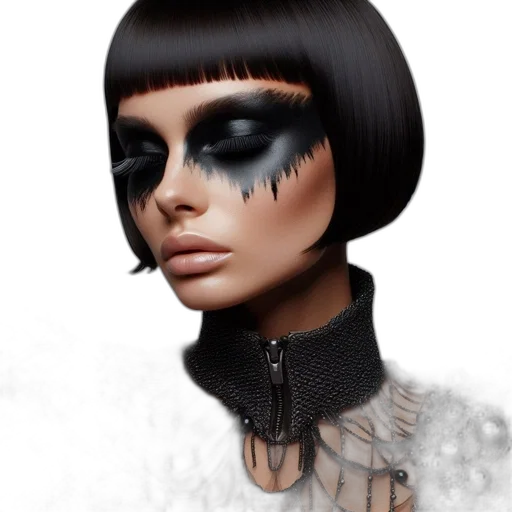 mask, hair, face, jewelry transparent PNG cut-out