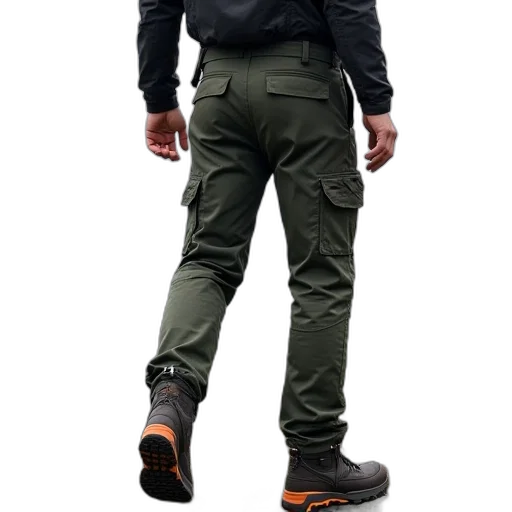 jacket, staff, earth tones, zomay transparent PNG cut-out
