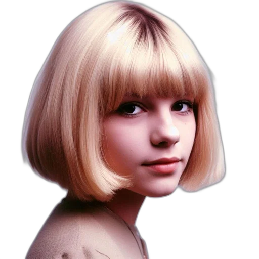 hair, face, robot, photorealistic transparent PNG cut-out