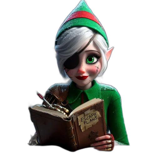 staff, hat, face, 3d render transparent PNG cut-out