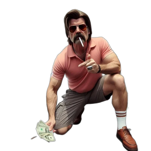 shoes, jacket, face, staff transparent PNG cut-out