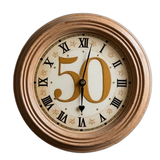 3d render, 50th, wedding, anniversary transparent PNG cut-out