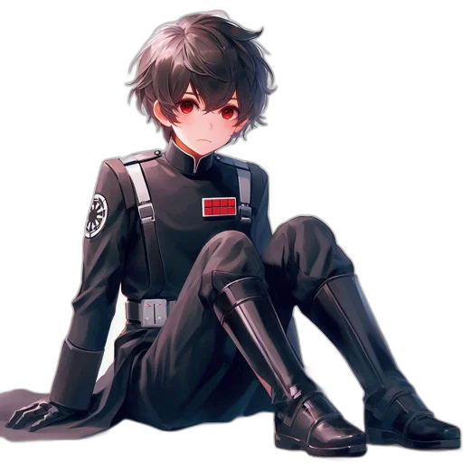 robot, jacket, staff, weapon transparent PNG cut-out