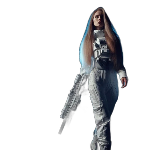 dress, jacket, weapon, staff transparent PNG cut-out