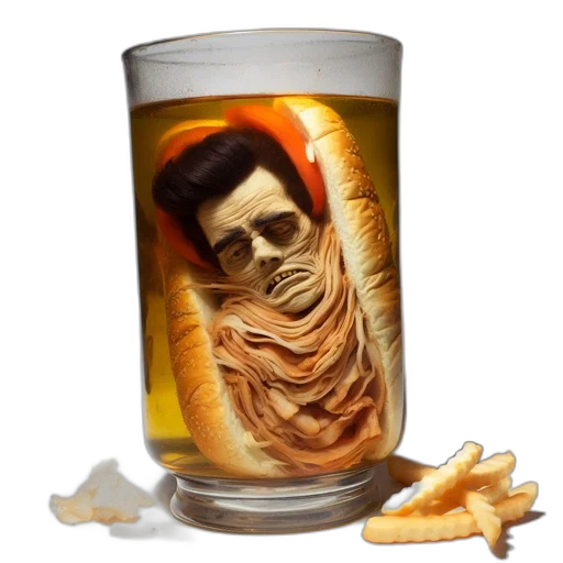 food, photorealistic, glass, contains transparent PNG cut-out