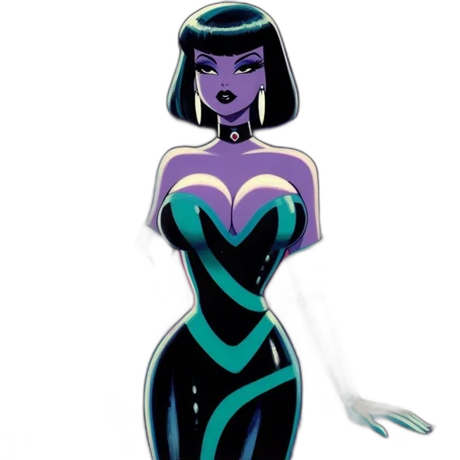 dress, jewelry, comic book art, concept art transparent PNG cut-out