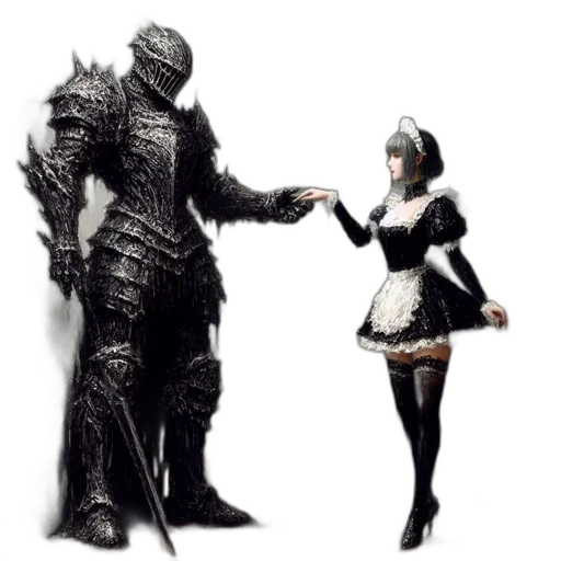 sword, dress, weapon, creature transparent PNG cut-out
