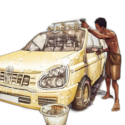 car, concept art, photorealistic, watercolor transparent PNG cut-out
