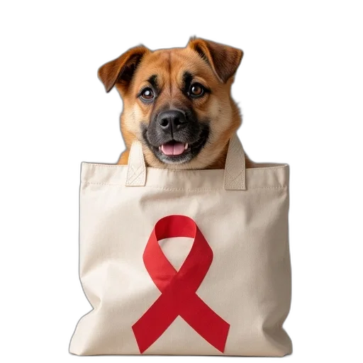 dog, ribbon, leukemia, awareness transparent PNG cut-out
