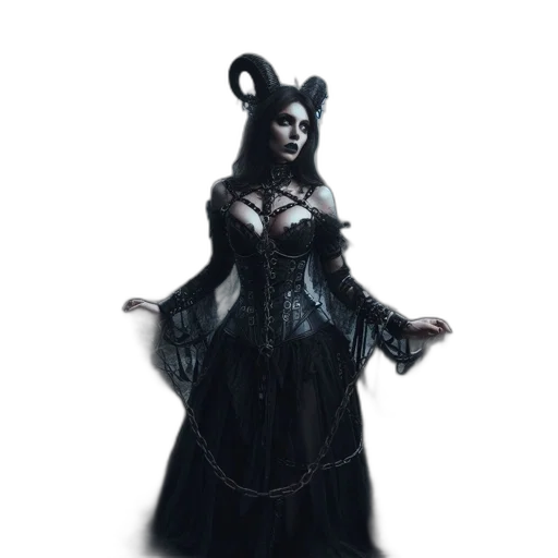 dress, mask, creature, fantasy art transparent PNG cut-out