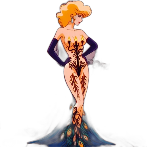 dress, concept art, cartoon, fantasy art transparent PNG cut-out
