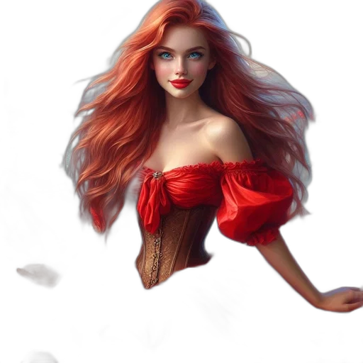 dress, hair, fantasy art, concept art transparent PNG cut-out