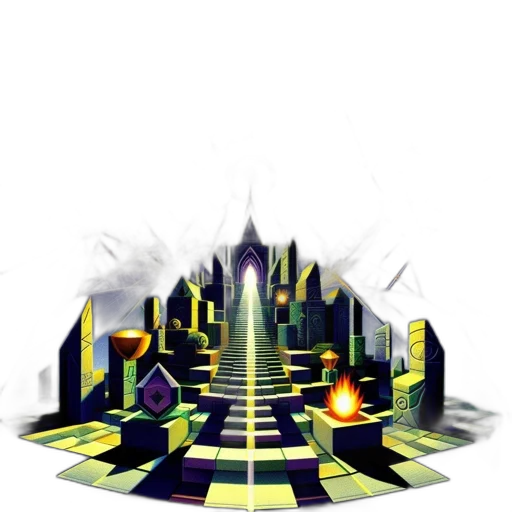 concept art, pixel art, fantasy art, cyberpunk transparent PNG cut-out