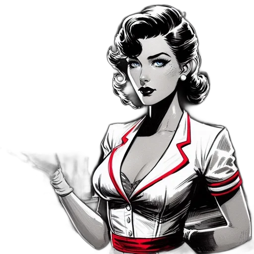 staff, dress, jacket, comic book art transparent PNG cut-out