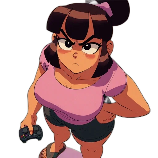 weapon, dress, staff, anime transparent PNG cut-out
