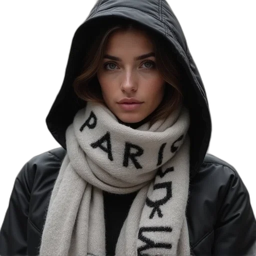 jacket, face, hat, jewelry transparent PNG cut-out