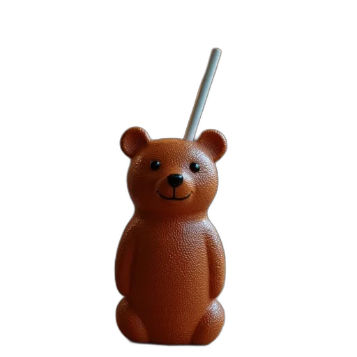 staff, 3d render, photorealistic, bear transparent PNG cut-out