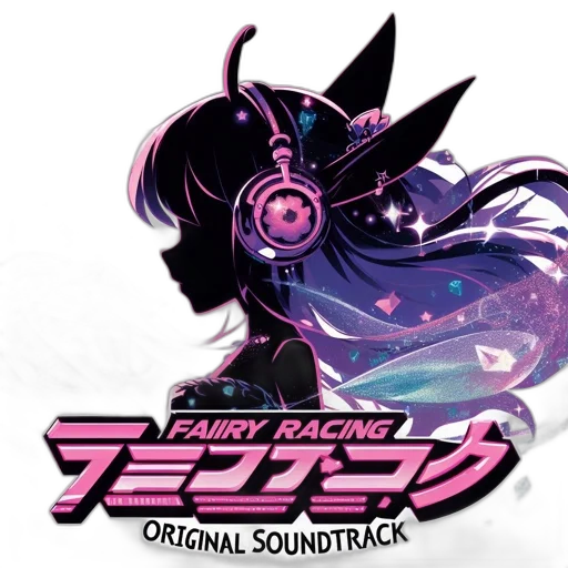 vaporwave, concept art, anime, animated transparent PNG cut-out