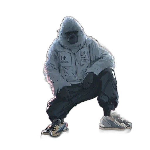 jacket, creature, shoes, face transparent PNG cut-out