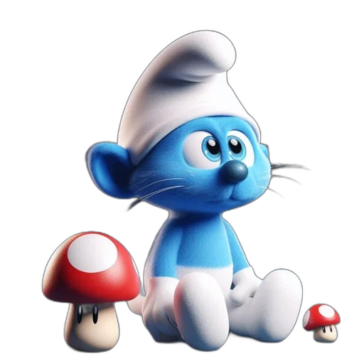 hat, food, staff, 3d render transparent PNG cut-out