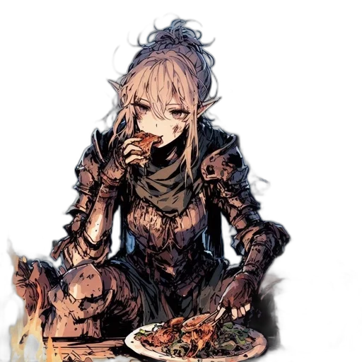 food, dragon, face, dress transparent PNG cut-out