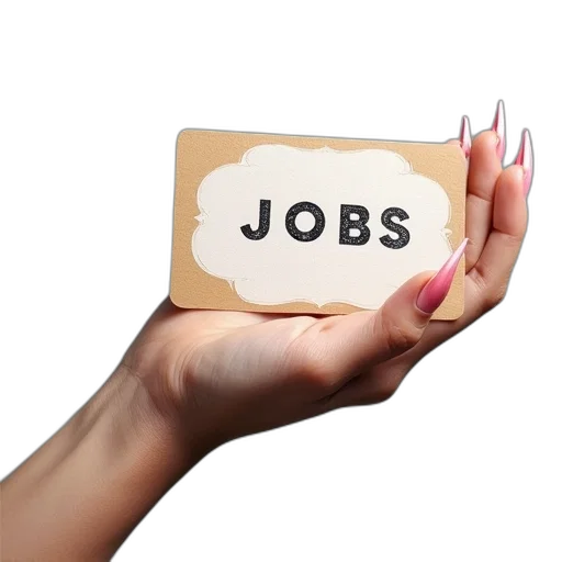staff, new, job, card transparent PNG cut-out