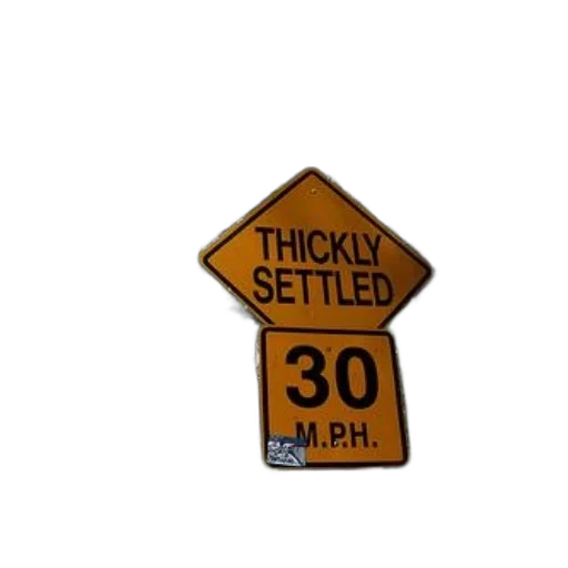 3d render, yellow, street, sign transparent PNG cut-out