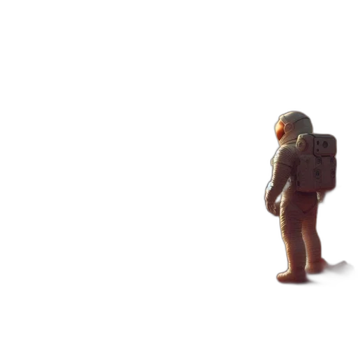 robot, jacket, staff, creature transparent PNG cut-out