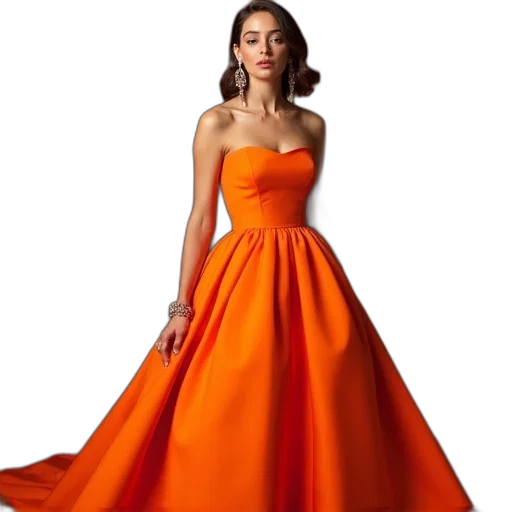 dress, colorful, actress, attended transparent PNG cut-out