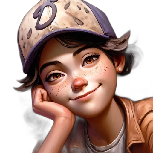 face, hat, staff, photorealistic transparent PNG cut-out