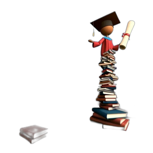 staff, hat, 3d render, graduate transparent PNG cut-out
