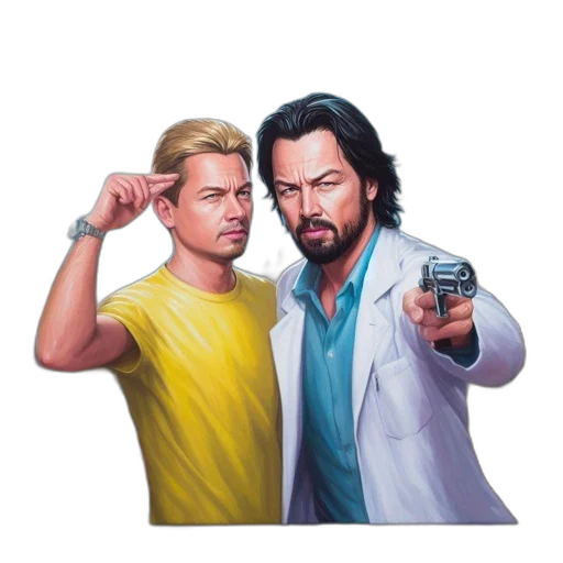 hair, jacket, weapon, staff transparent PNG cut-out