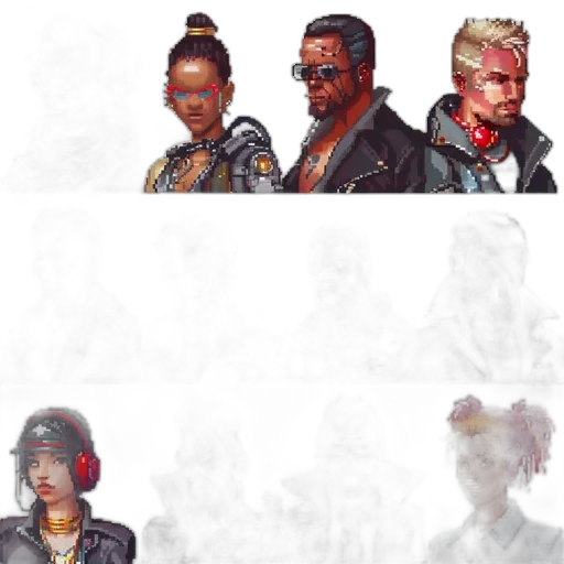 jacket, concept art, comic book art, cyberpunk transparent PNG cut-out