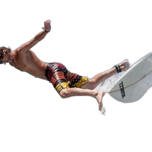photorealistic, 3d render, surfer, colorful transparent PNG cut-out