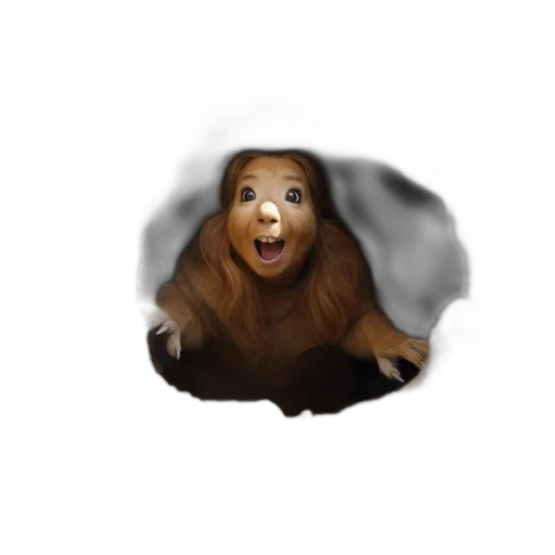 creature, animal, hair, face transparent PNG cut-out