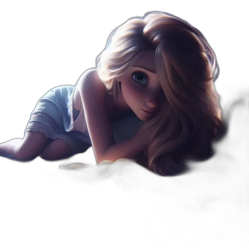 face, creature, dress, hair transparent PNG cut-out