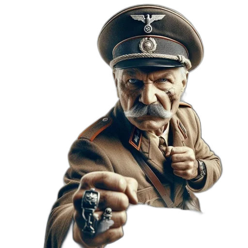 weapon, staff, face, hat transparent PNG cut-out