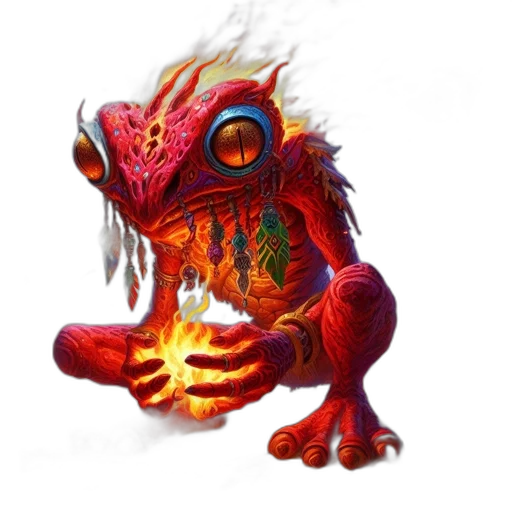 dragon, creature, mask, staff transparent PNG cut-out