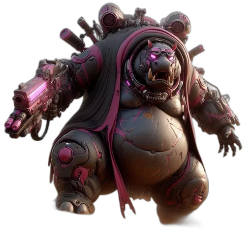 robot, creature, weapon, concept art transparent PNG cut-out