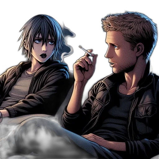 comic book art, concept art, anime, cartoon transparent PNG cut-out