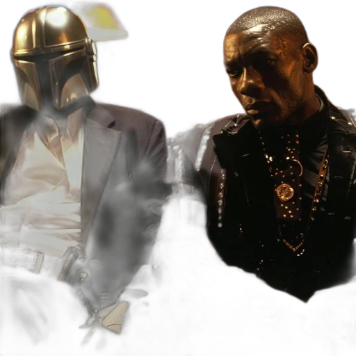 concept art, two, individuals, one transparent PNG cut-out