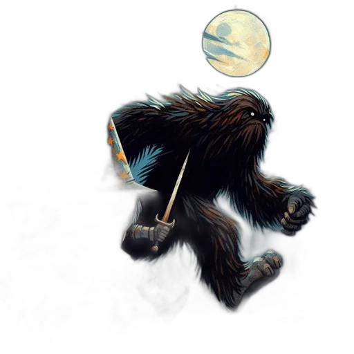 creature, animal, staff, concept art transparent PNG cut-out