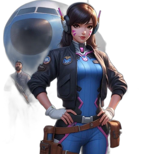 jacket, staff, weapon, robot transparent PNG cut-out