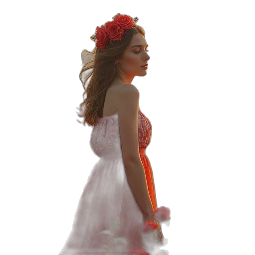 dress, crown, hat, 3d render transparent PNG cut-out