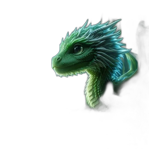 dragon, creature, animal, staff transparent PNG cut-out
