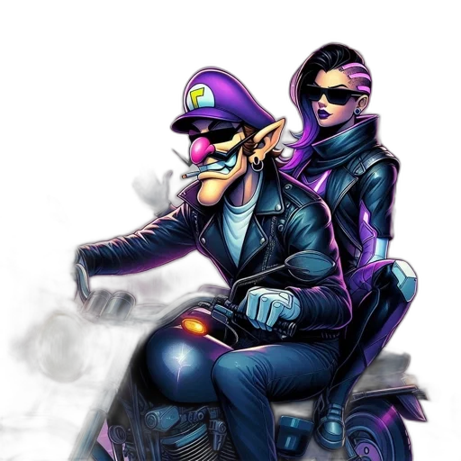 jacket, concept art, cyberpunk, comic book art transparent PNG cut-out