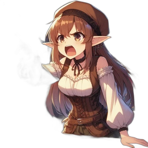 staff, hat, weapon, face transparent PNG cut-out